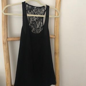 Black tank with lace